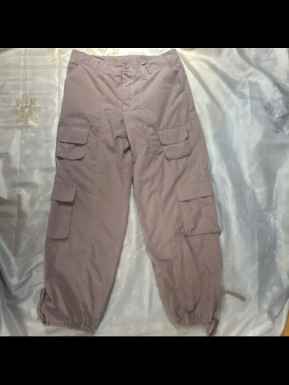 Birch And Stone Women's Cargo Jogger Pants in  Mauve Size Large